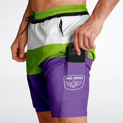 Space Ranger Men's Double Layer Pocket Shorts