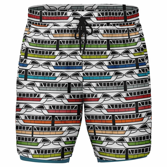 Monorail Collection Men's Double Layer Pocket Shorts