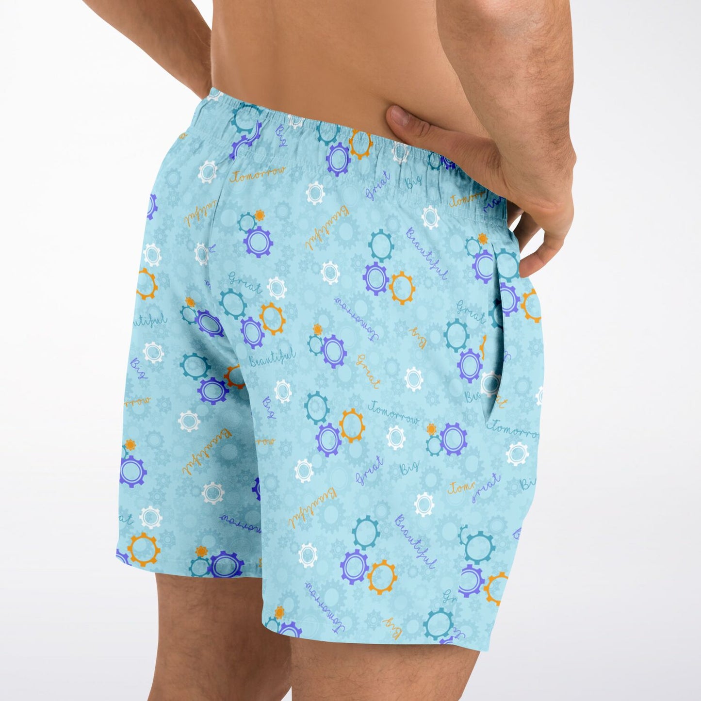 Carousel Collection Blue Men's Swim Trunks