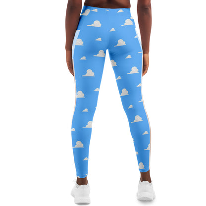 Bedroom Clouds Mesh Leggings