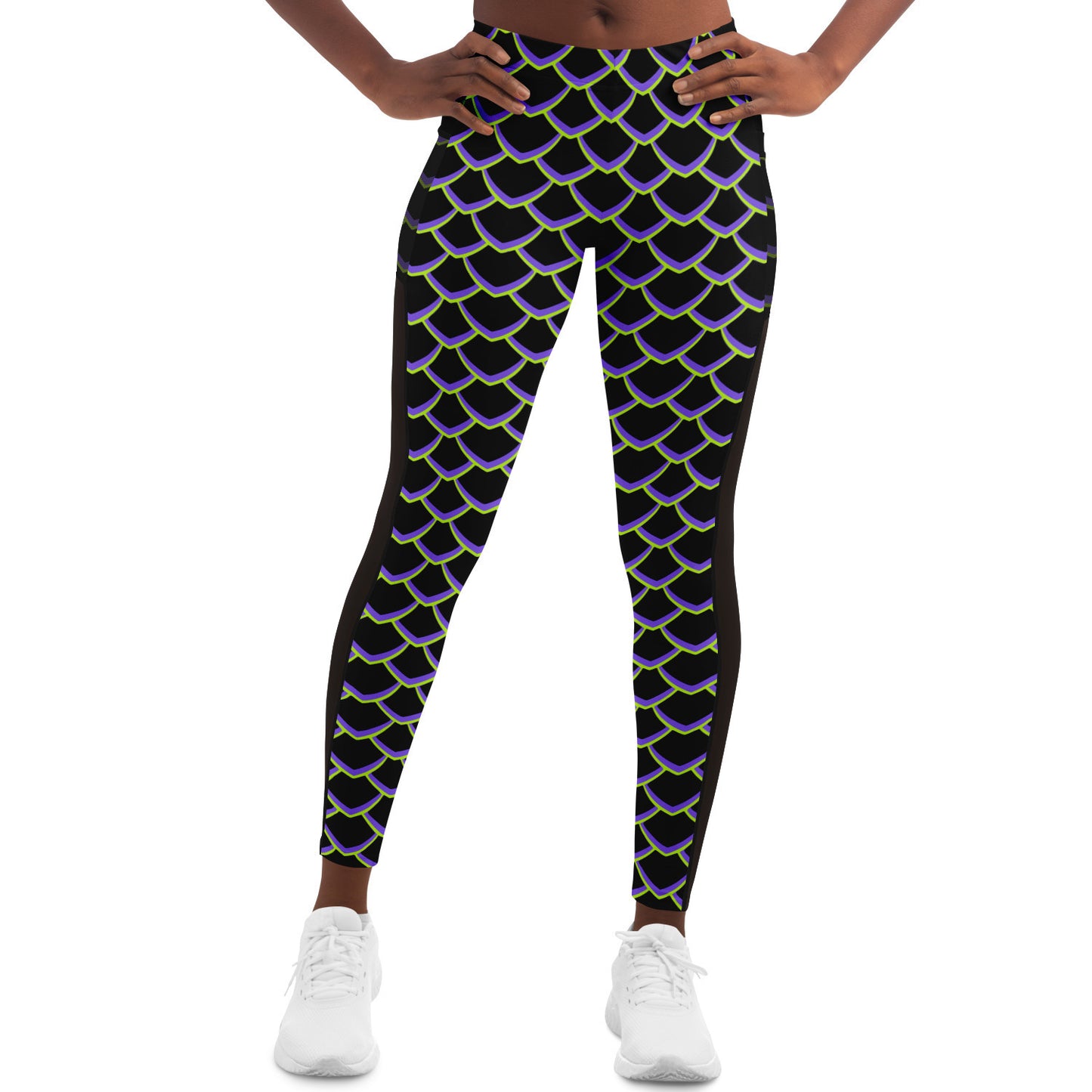 Dragon Scales Mesh Pocket Leggings