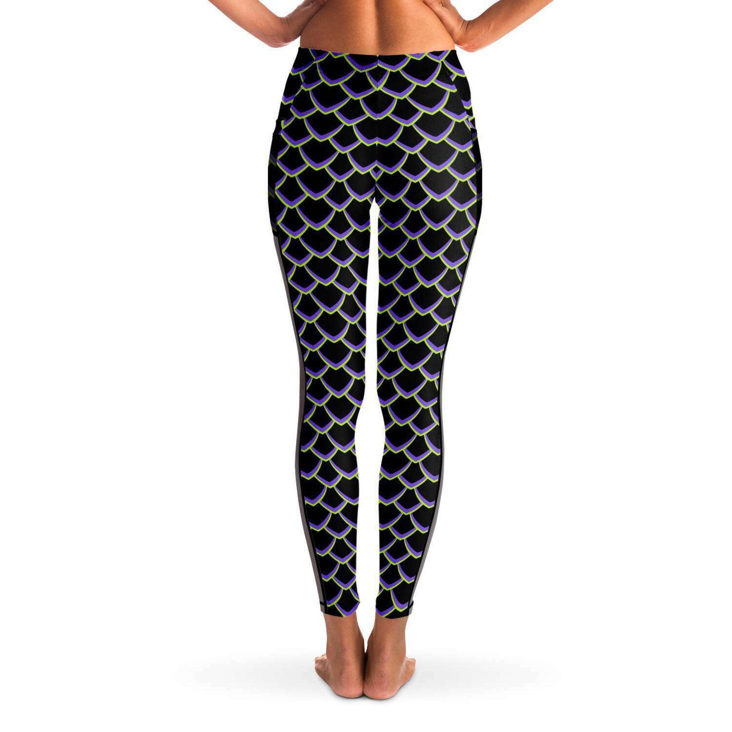 Dragon Scales Mesh Pocket Leggings