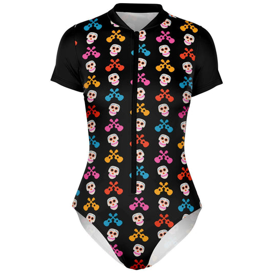 Coco Skulls Short Sleeve Rash Guard