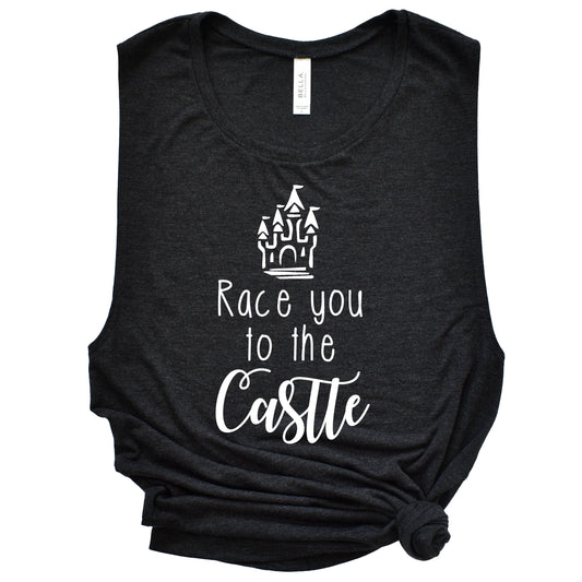 Race You To The Castle Ladies’ Muscle Tank