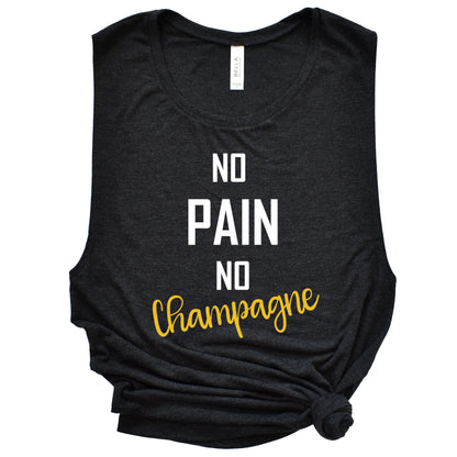 No Pain No Champagne Ladies’ Muscle Tank