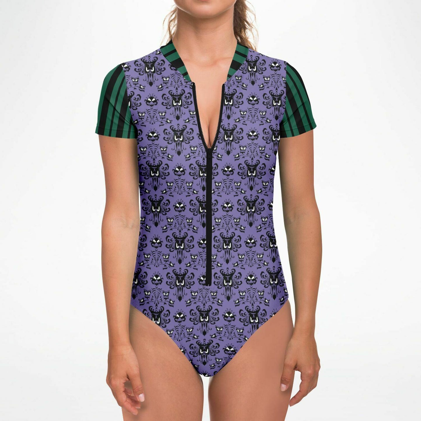 Haunted Wallpaper Short Sleeve Rash Guard