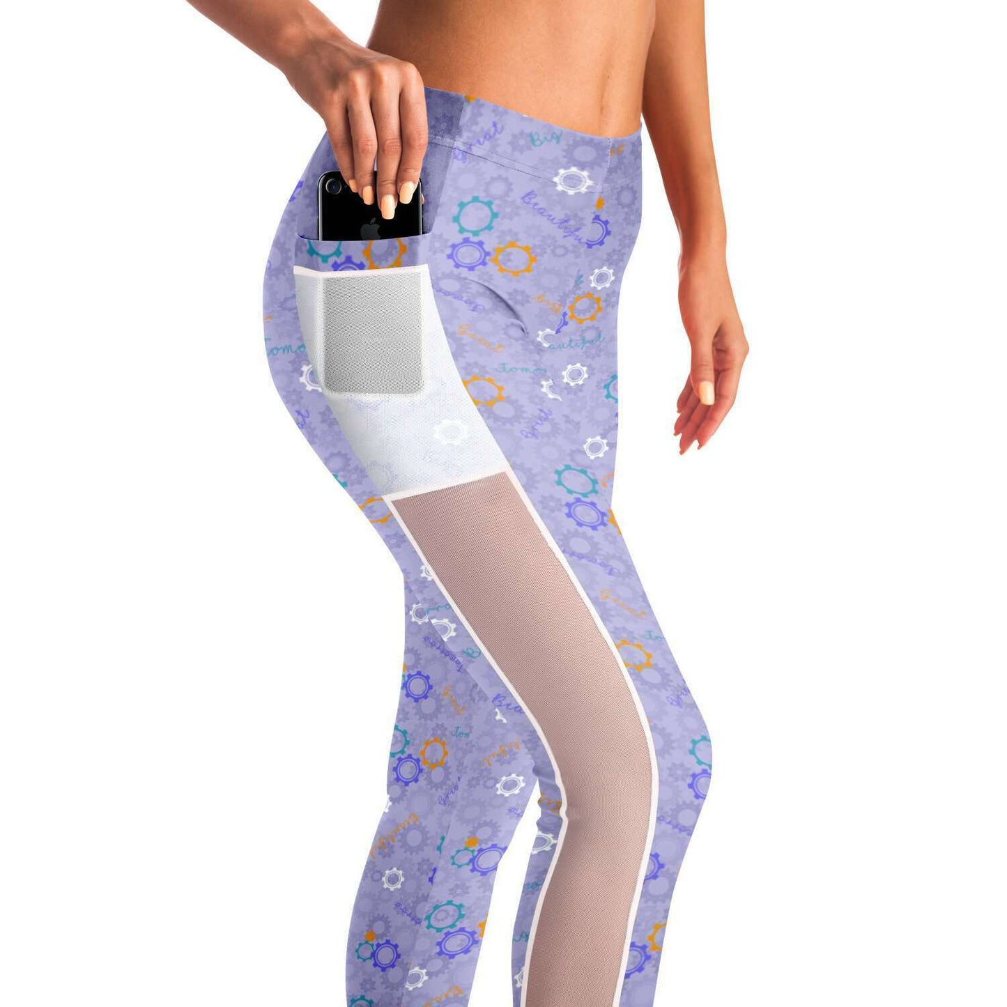 Carousel of Progress Purple Mesh Leggings