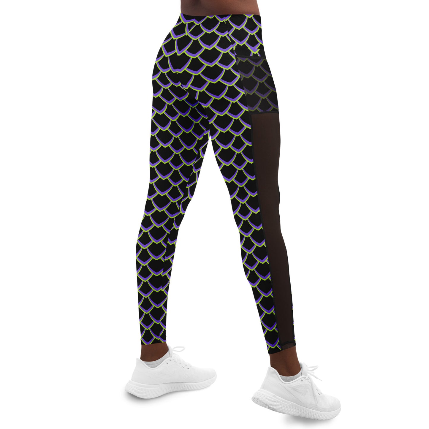 Dragon Scales Mesh Pocket Leggings