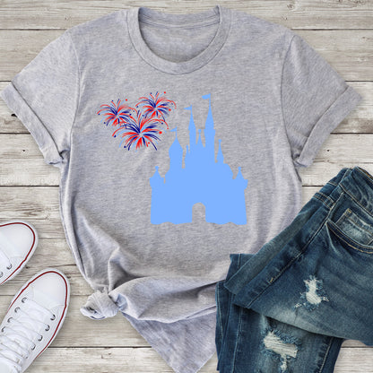 Castle with Fireworks T-Shirt