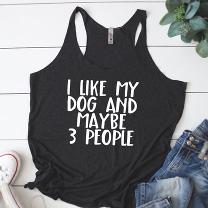 I Like My Dog Women's Racerback Tank - Flop The World Pop