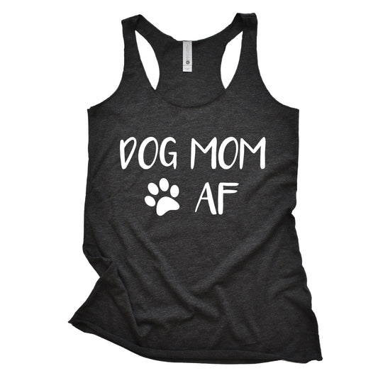 Dog Mom AF Women's Racerback Tank