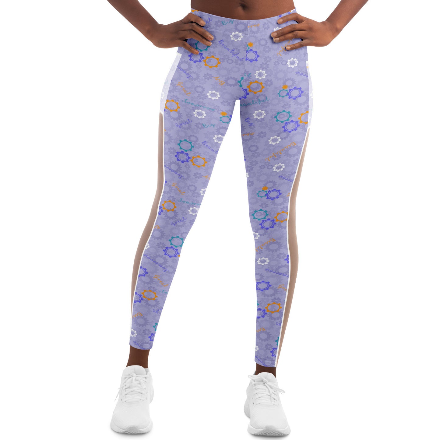 Carousel of Progress Purple Mesh Leggings