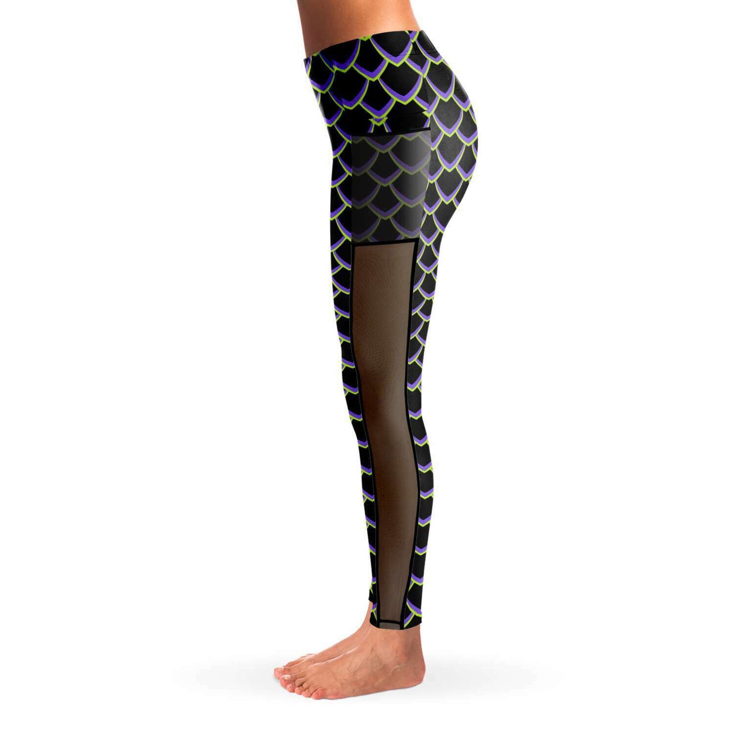 Dragon Scales Mesh Pocket Leggings