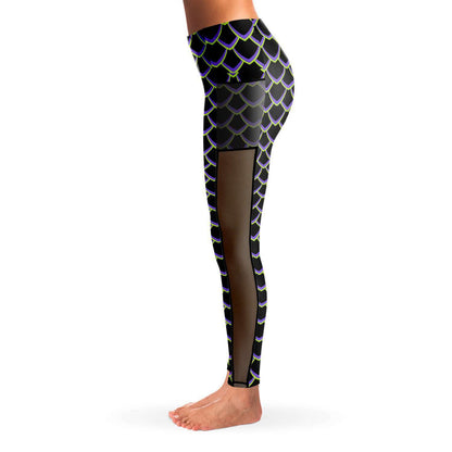 Dragon Scales Mesh Pocket Leggings