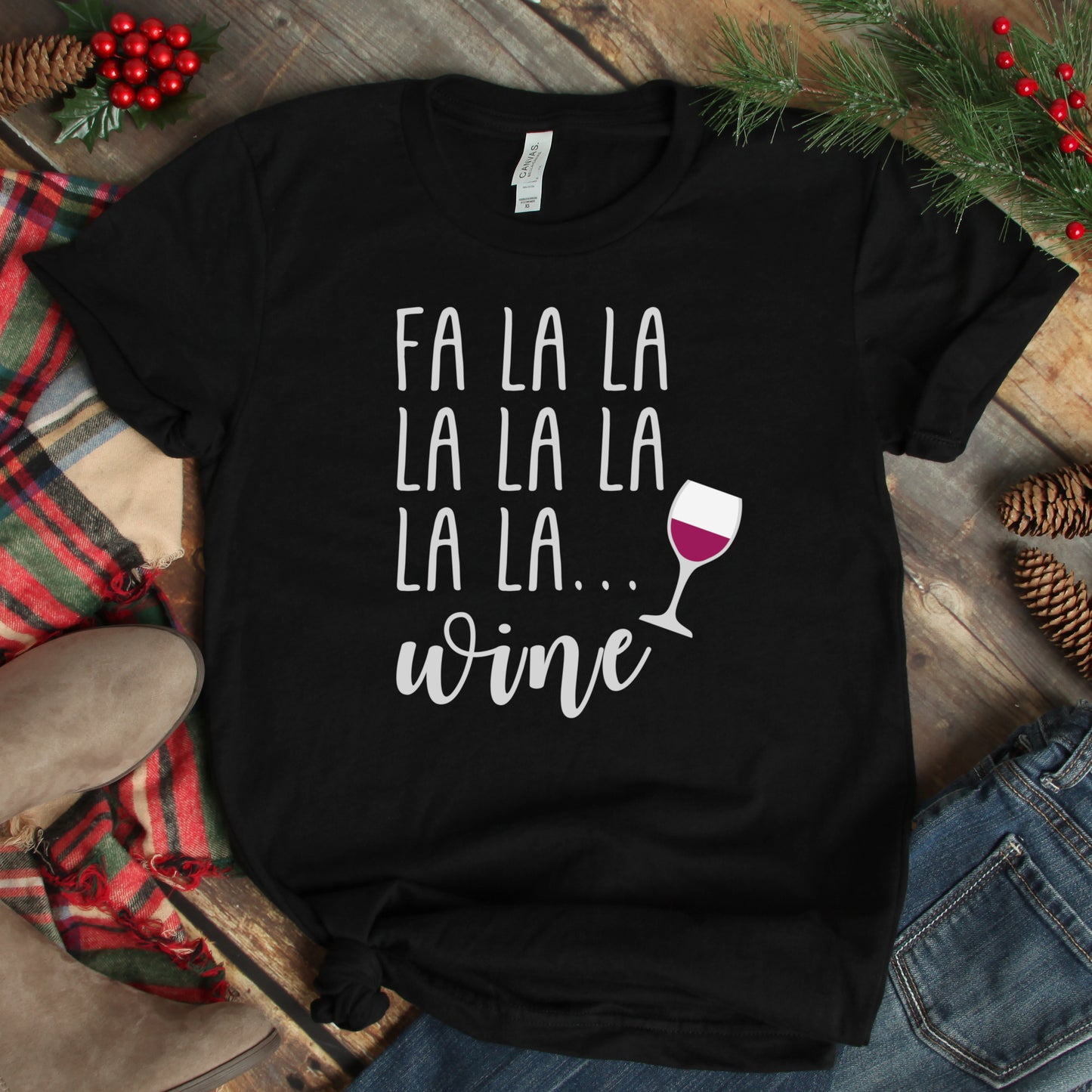 Fa La La La La La La La ... WINE Unisex T-Shirt - Flop The World Pop