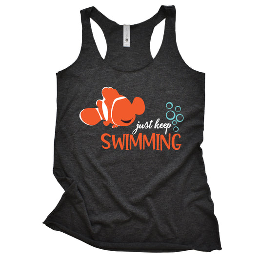 Just Keep Swimming Racerback Tank