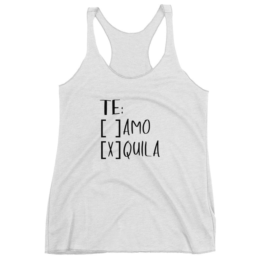 Te Amo or Te Quila? Women's Racerback Tank