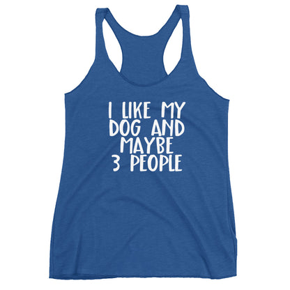 I Like My Dog Women's Racerback Tank - Flop The World Pop