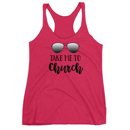 Take Me To Church Women's Racerback Tank