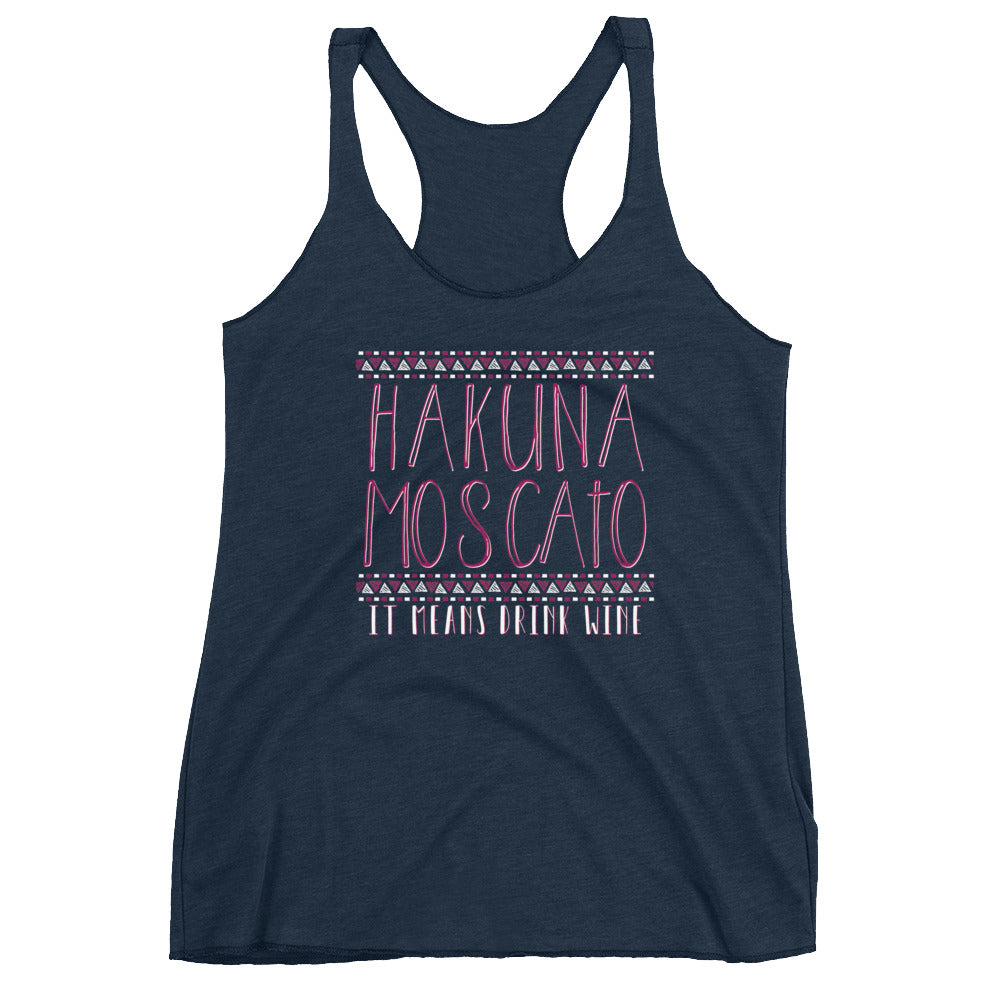 Hakuna Moscato Women's Racerback Tank - Flop The World Pop