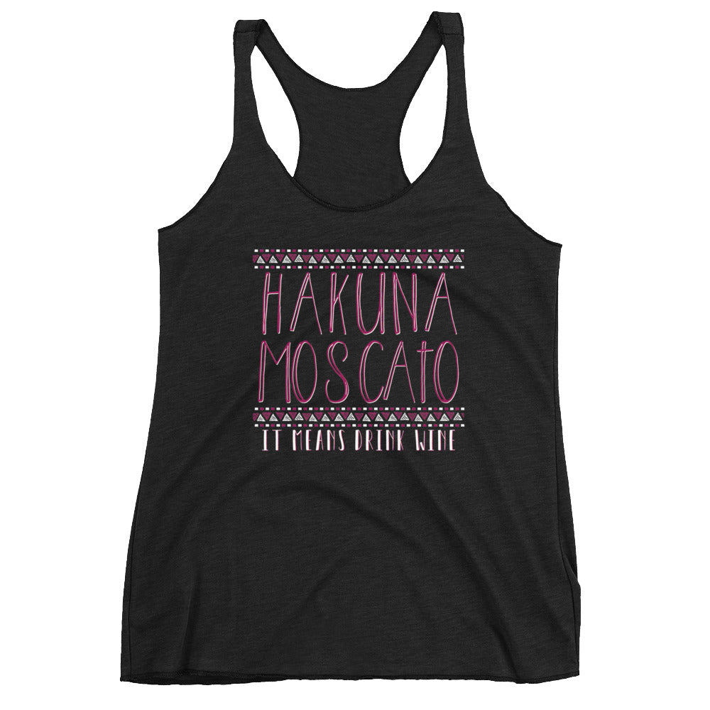 Hakuna Moscato Women's Racerback Tank - Flop The World Pop