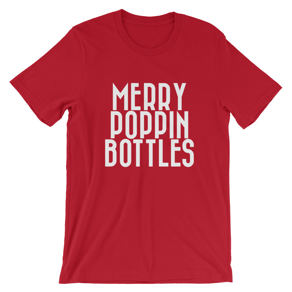 Merry Poppin Bottles Unisex T-Shirt - Flop The World Pop