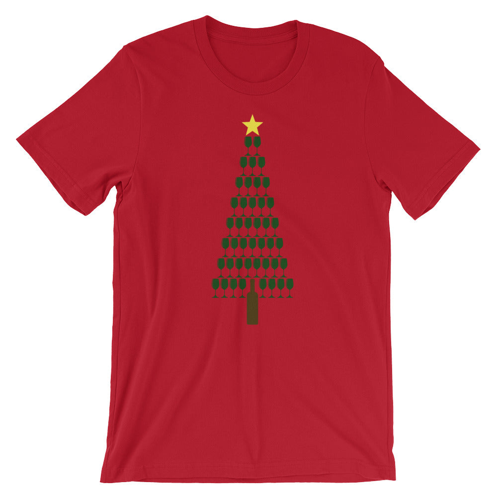 Wine Christmas Tree Unisex T-Shirt