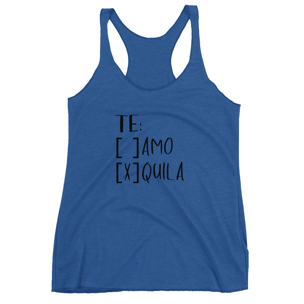 Te Amo or Te Quila? Women's Racerback Tank