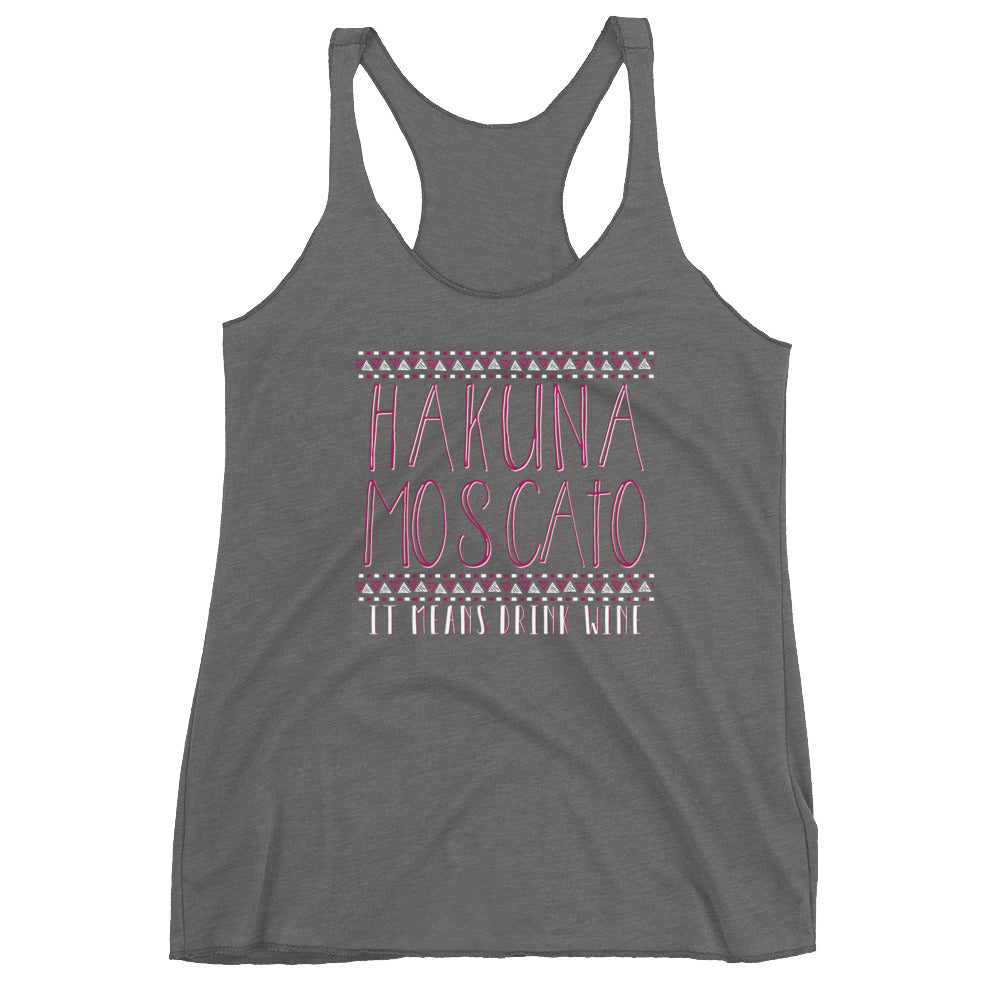 Hakuna Moscato Women's Racerback Tank - Flop The World Pop