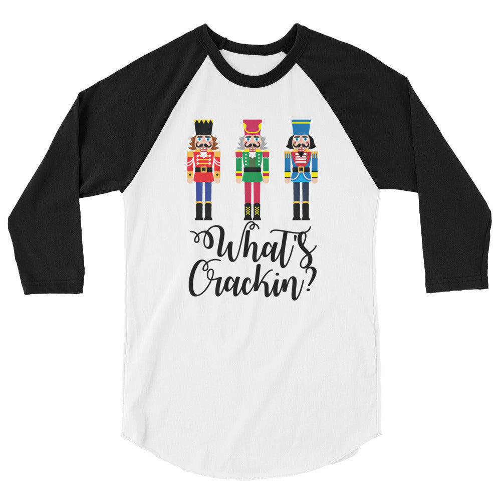 What's Crackin 3/4 sleeve raglan shirt