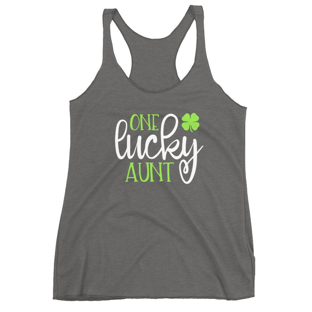 One Lucky Aunt Racerback Tank