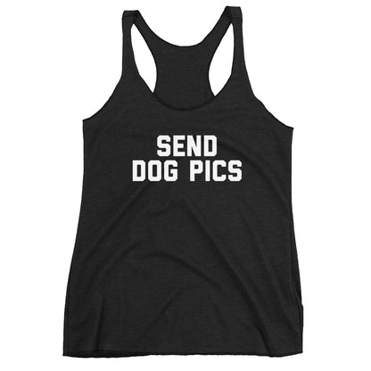 Send Dog Pics Women's Racerback Tank