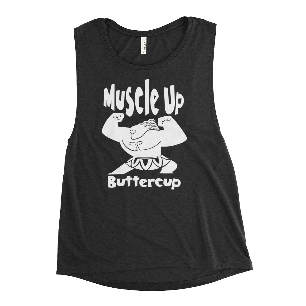 Muscle Up, Buttercup Ladies’ Muscle Tank