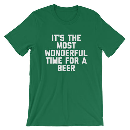 It's The Most Wonderful Time For A Beer Unisex T-Shirt - Flop The World Pop