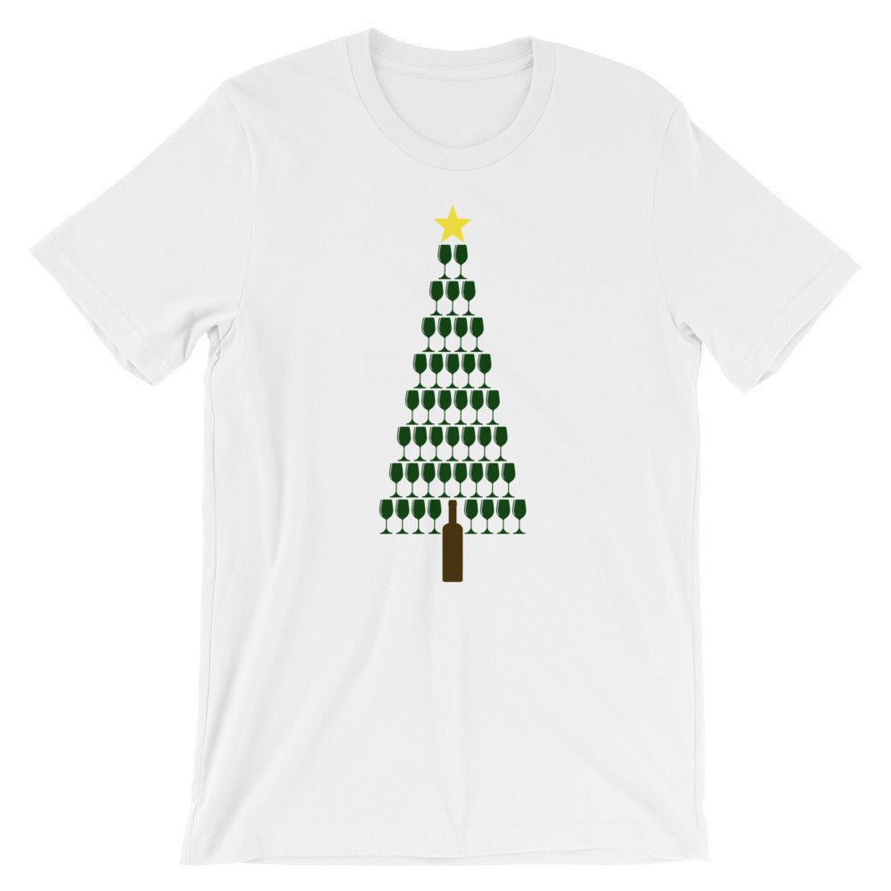 Wine Christmas Tree Unisex T-Shirt