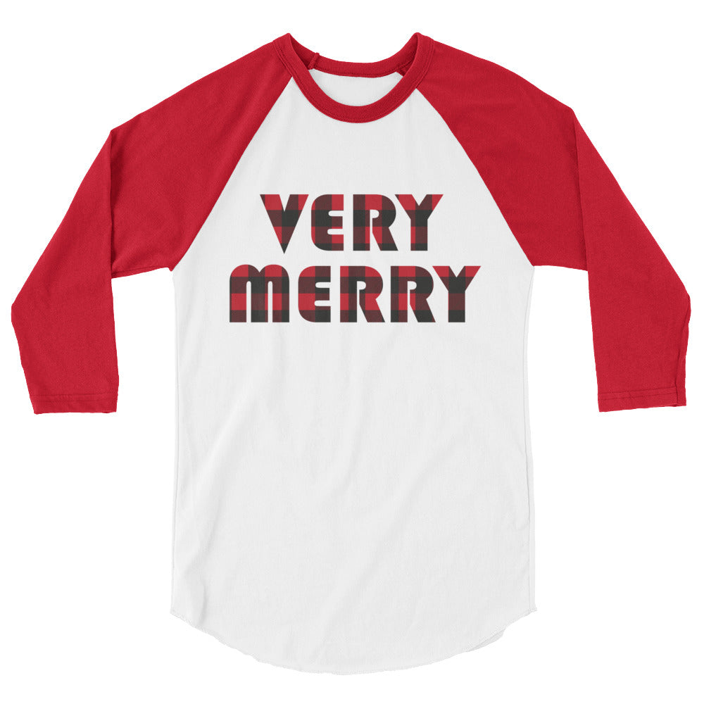 Very Merry 3/4 sleeve raglan shirt