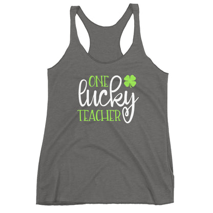 One Lucky Teacher Racerback Tank