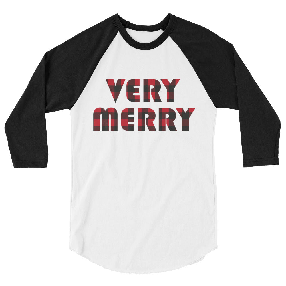 Very Merry 3/4 sleeve raglan shirt