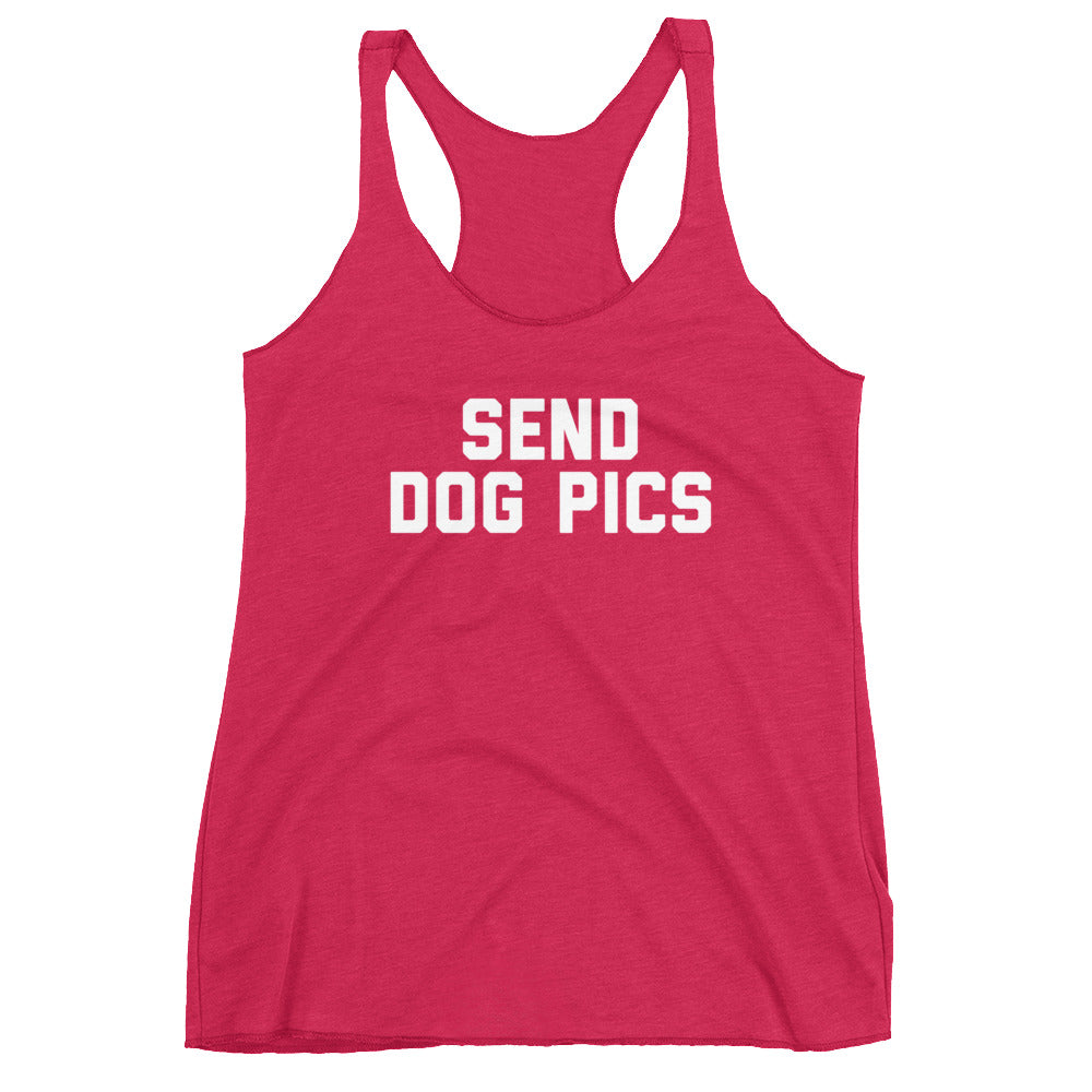 Send Dog Pics Women's Racerback Tank