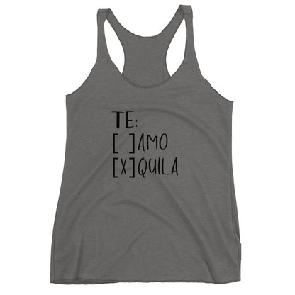 Te Amo or Te Quila? Women's Racerback Tank