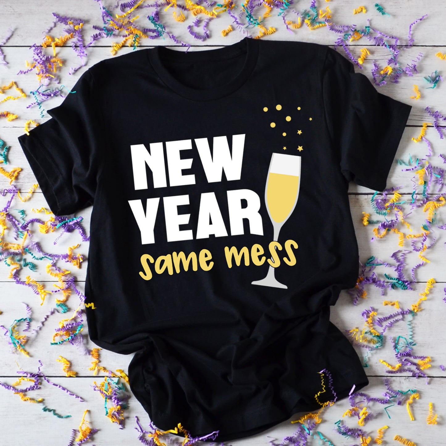 New Year Same Mess Short-Sleeve Unisex T-Shirt