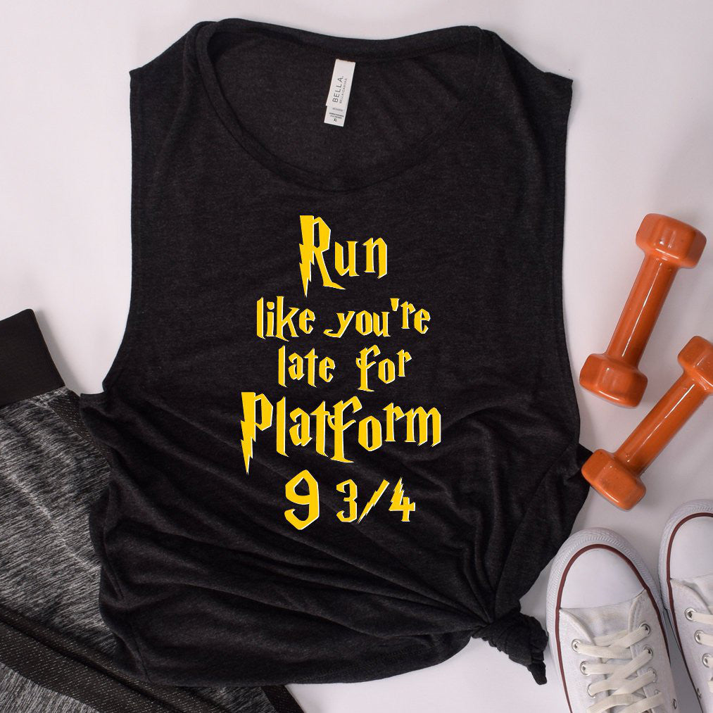 Run Like You're Late Ladies’ Muscle Tank