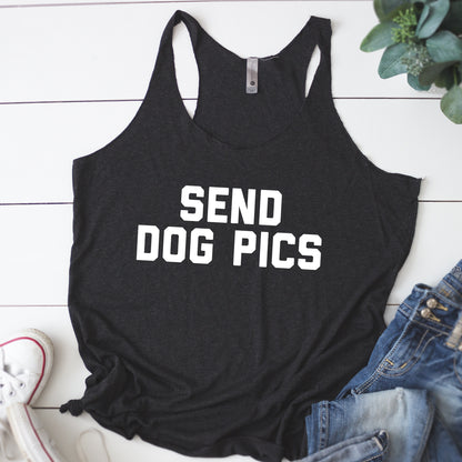 Send Dog Pics Women's Racerback Tank