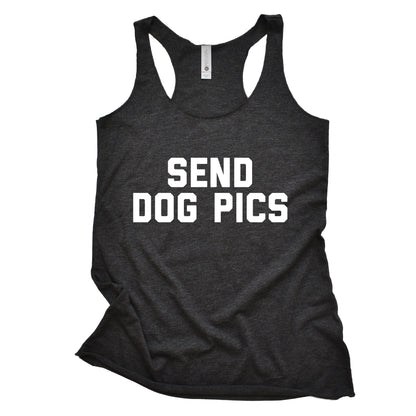 Send Dog Pics Women's Racerback Tank