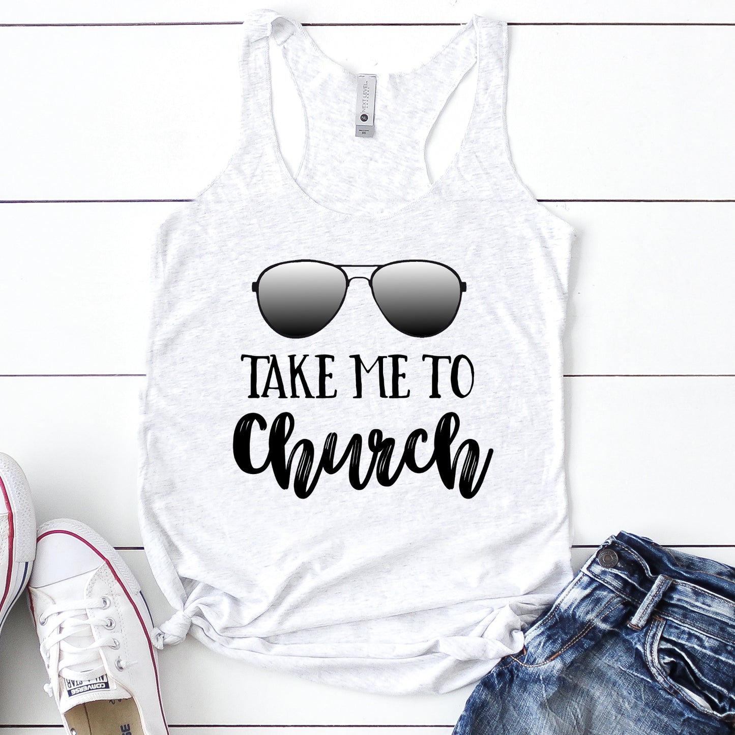 Take Me To Church Women's Racerback Tank