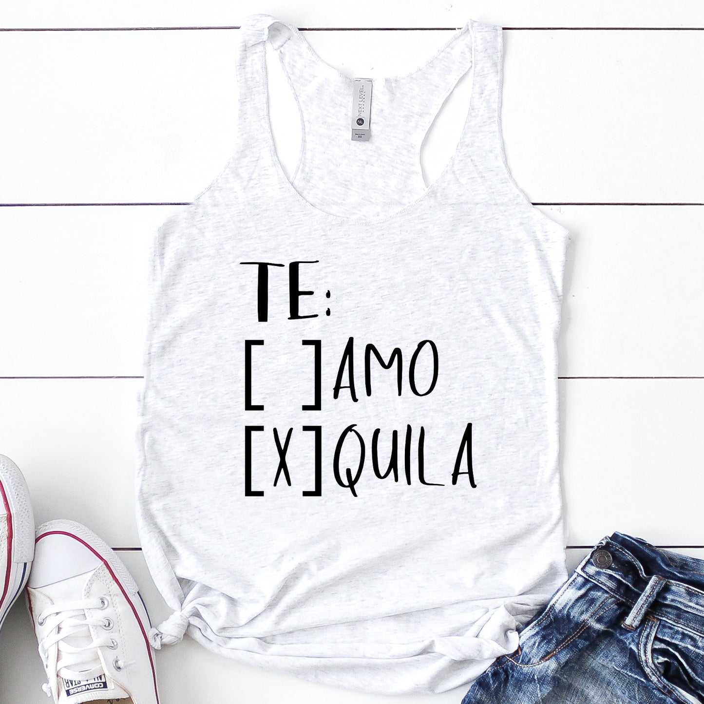 Te Amo or Te Quila? Women's Racerback Tank