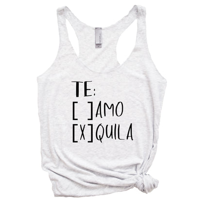 Te Amo or Te Quila? Women's Racerback Tank